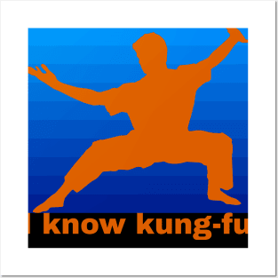 I  know kung-fu t-shirt Posters and Art